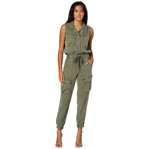 YOUNG FABULOUS & BROKE Grayson Sleeveless Romper Army Olive Green Size XS